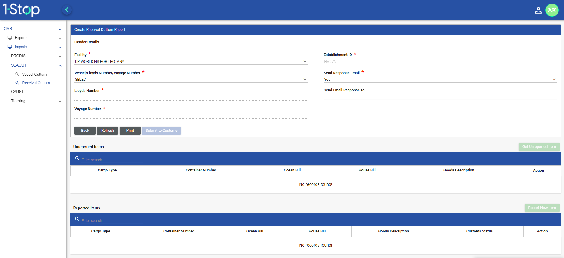 How to Create a Receival Outturn Report Help Centre